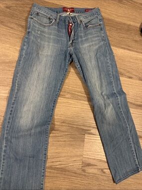 Lucky Brand Men's Washed Blue Straight Jeans